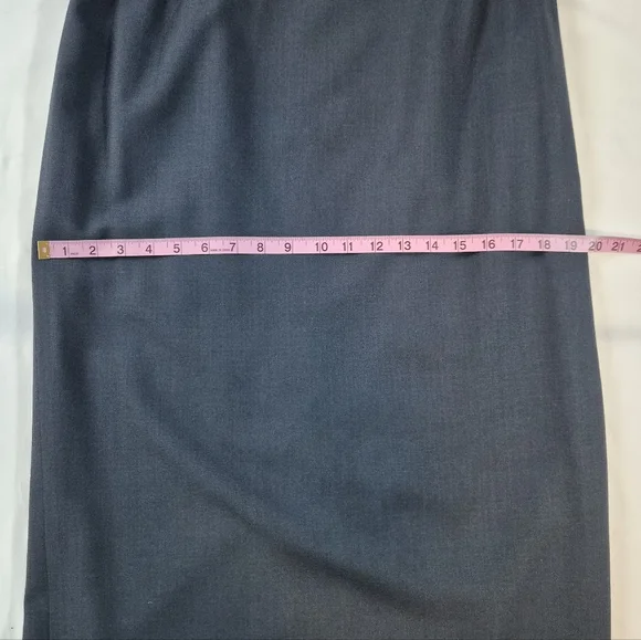 Kasper A.S.L. Petite 100% Wool Skirt Suit Set - Navy Blue - 14P - Picture 7 of 14